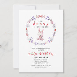 Invitación Algunos conejitos se vuelven uno, primer cumpleaño