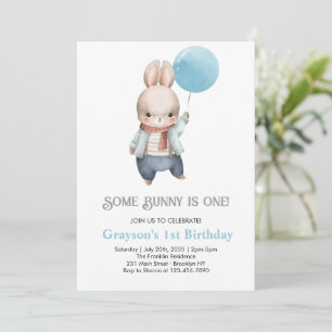Invitación Algunos conejitos son un conejo azul
