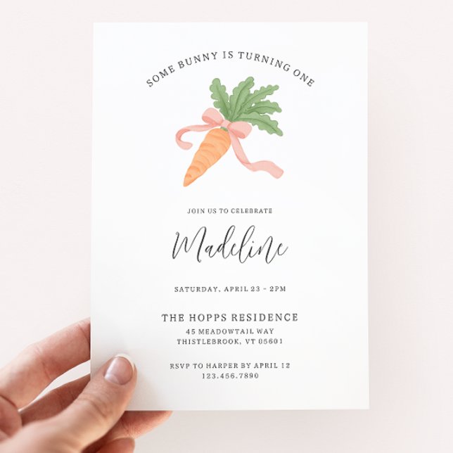 Invitación Algunos conejitos son un simple y moderno cumpleañ (Subido por el creador)