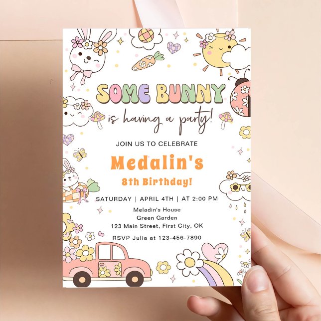 Invitación Algunos conejitos tienen fiesta de cumpleaños de P (Subido por el creador)