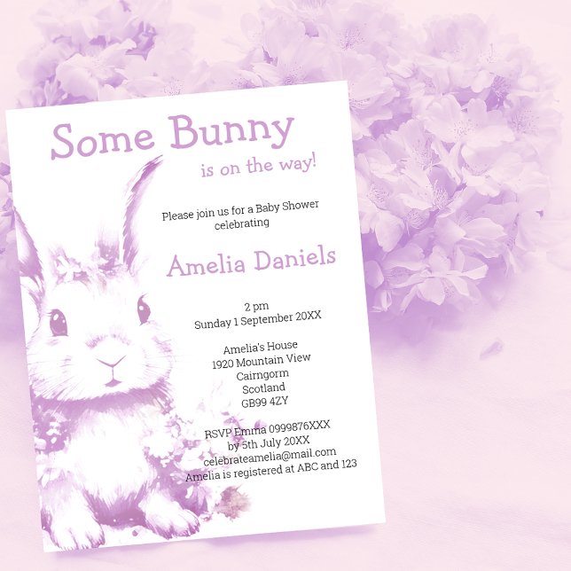 Invitación Algunos conejitos vienen de Baby Shower (Subido por el creador)