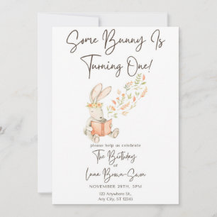 Invitación Algunos invitados de cumpleaños de conejo