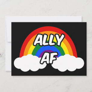 Invitación Aliado AF I - Bandera LGBTQ Orgullo Gay Transgéner