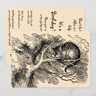 Invitación Alice en el País de las Maravillas Vintage, Cumple