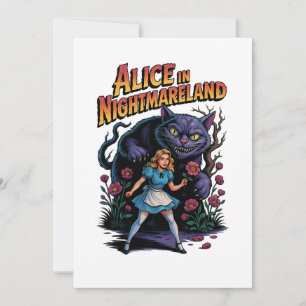 Invitación Alice en Pesadilla – Dibujos Animados Oscuros