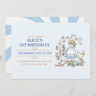 Invitación Alice In Wonderland Birday Party
