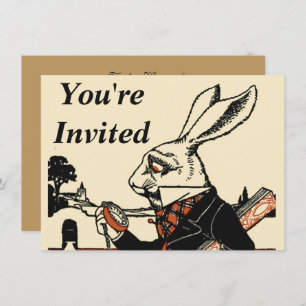 Invitación Alice White Rabbit Classic