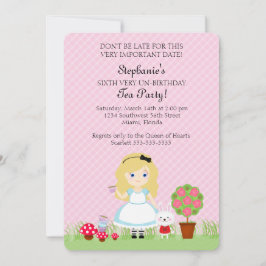Invitación Alice y su Fiesta del té