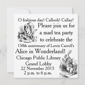Invitación Alicia150 en el país de las maravillas 150 años