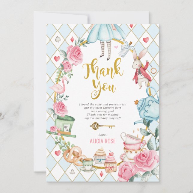 Invitación Alicia Azul en la carta de agradecimiento del Fies (Anverso)