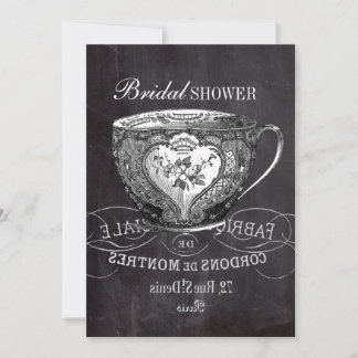 Invitación Alicia de cartón en la taza de té del país de las 