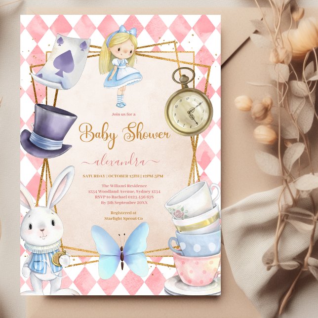 Invitación Alicia de cuento de hadas en Baby Shower de maravi (Subido por el creador)