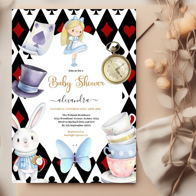 Invitación Alicia de hadas en Baby Shower de maravillas (Subido por el creador)