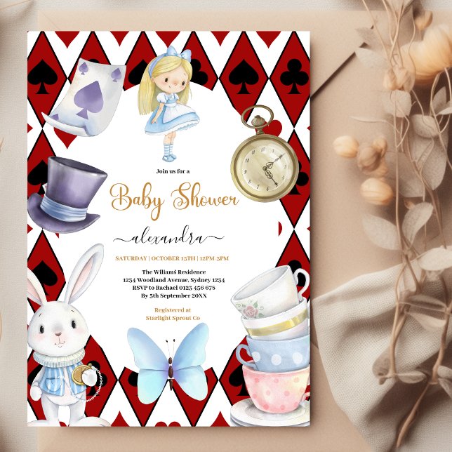 Invitación Alicia de hadas en Baby Shower de maravillas (Subido por el creador)