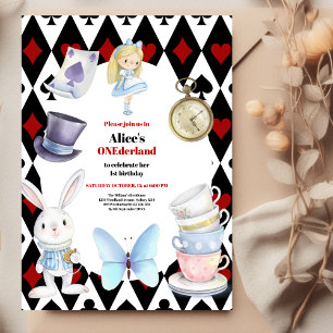Invitación Alicia de té de Australia en el país de las maravi