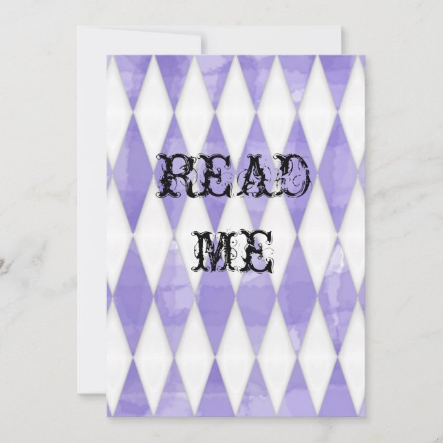 Invitación Alicia en ducha del país de las maravillas invita (Anverso)