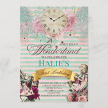 Alicia en el cumpleaños de Chalkboard en el país d