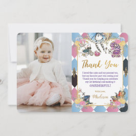 Invitación Alicia en el cumpleaños de Wonderland Foto de agra