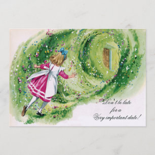 Invitación Alicia en el cumpleaños del país de las maravillas