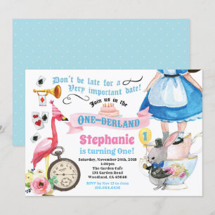 Invitación Alicia en el fiesta de cumpleaños de ONEderland az