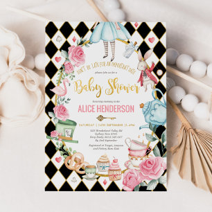 Invitación Alicia en el país de las maravillas Chica de Baby