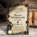Invitación Alicia en el País de las Maravillas Chica Vintage<br><div class="desc">Alicia en las invitaciones del primer cumpleaños del Chica de la Vintage de la tierra de las maravillas.</div>