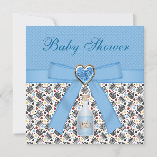 Invitación Alicia en el País de las Maravillas: Fiesta de té  (Anverso)