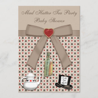 Invitación Alicia en el país de las maravillas Fiesta de té e