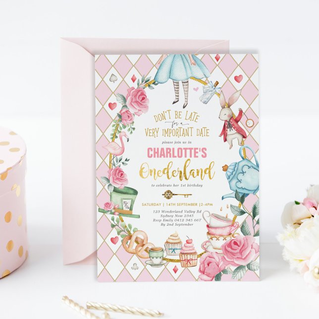 Invitación Alicia en el país de las maravillas Fiesta del pri (Subido por el creador)