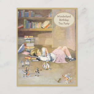 Invitación Alicia en el país de las maravillas Fiesta del té 
