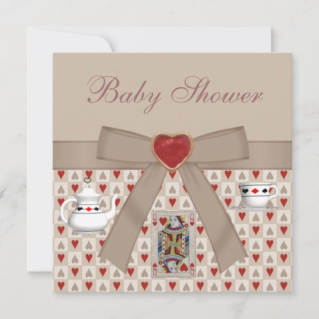 Invitación Alicia en el país de las maravillas invita a un Fi (Anverso)