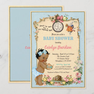 Invitación Alicia en el país de las maravillas invitando a Áf