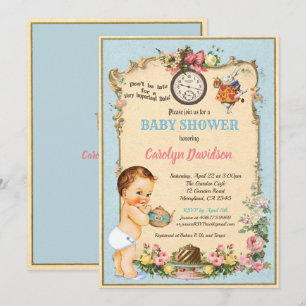Invitación Alicia en el País de las Maravillas, niño pequeño,
