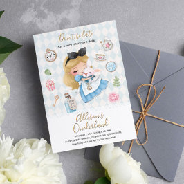 Invitación Alicia en el país de las maravillas Par-Tea primer