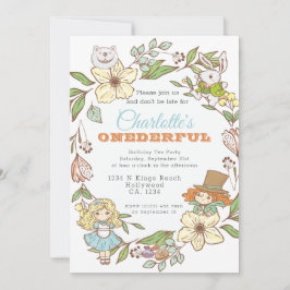 Invitación Alicia en el primer cumpleaños del país de las mar