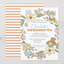 Invitación Alicia en el primer cumpleaños del país de las mar