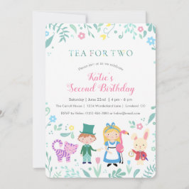 Invitación Alicia en el té de las maravillas por dos segundos