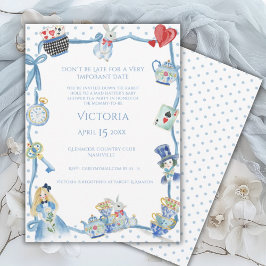 Invitación Alicia en el Whimsical Baby Shower de Wonderland