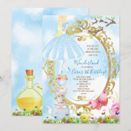 Invitación Alicia en fiesta de cumpleaños del país de las