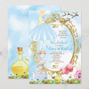 Invitación Alicia en fiesta de cumpleaños del país de las
