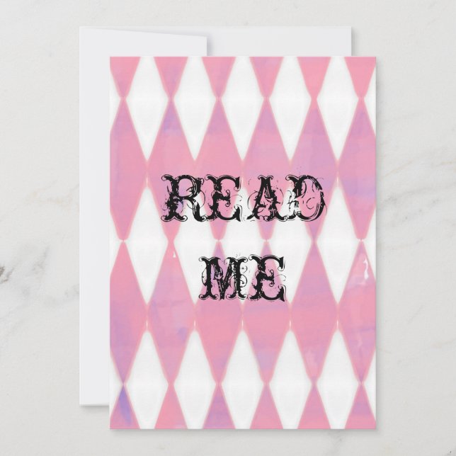 Invitación Alicia en la ducha de la tierra de las maravillas (Anverso)