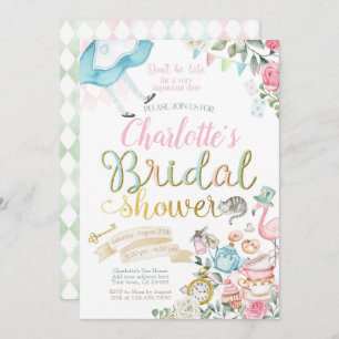 Invitación Alicia en la ducha de novias en el país de las mar