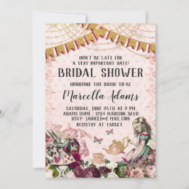 Invitación Alicia en la ducha de novias en el país de las mar
