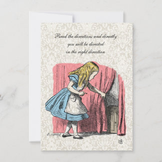 Invitación Alicia en la fiesta de cumpleaños de Flamingo Rosa