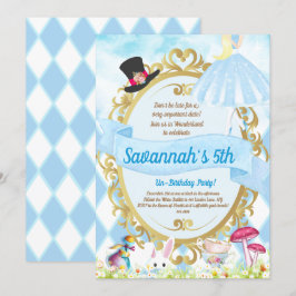 Invitación Alicia en la fiesta de cumpleaños del país de las