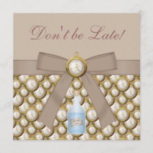 Invitación Alicia en la fiesta del té de Baby Shower del país