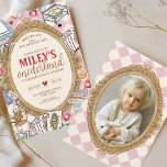 Invitación Alicia en ONEDERLAND 1er cumpleaños Té vintage Fot<br><div class="desc">Dé un paso al encantador mundo de "Tierra de Marea" con nuestras caprichosas invitaciones de cumpleaños, inspiradas en la magia de Alicia en el país de las maravillas. Ahora, imaginen la alegría de personalizar este extraordinario diseño para incluir un precioso recuerdo en la parte posterior —una foto enmarcada en oro...</div>