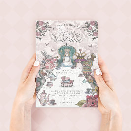 Invitación Alicia en un Boda de cuento de hadas Fiesta de té