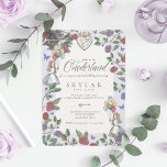 Invitación Alicia Vintage de color de agua en cumpleaños de u<br><div class="desc">Invite a sus huéspedes a su cita más importante con nuestra hermosa y vintage invitación a la fiesta de primer cumpleaños con temática de ONEderland. Perfecto para un cumpleaños de Alicia en el país de las maravillas. El diseño presenta una mezcla de nuestros propios florales originales dibujados a mano y...</div>