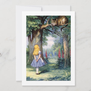 Invitación Alicia Vintage En El País De Las Maravillas Y El G